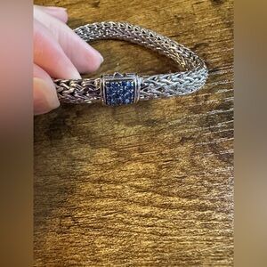John Hardy Silver Bracelet with Sapphires